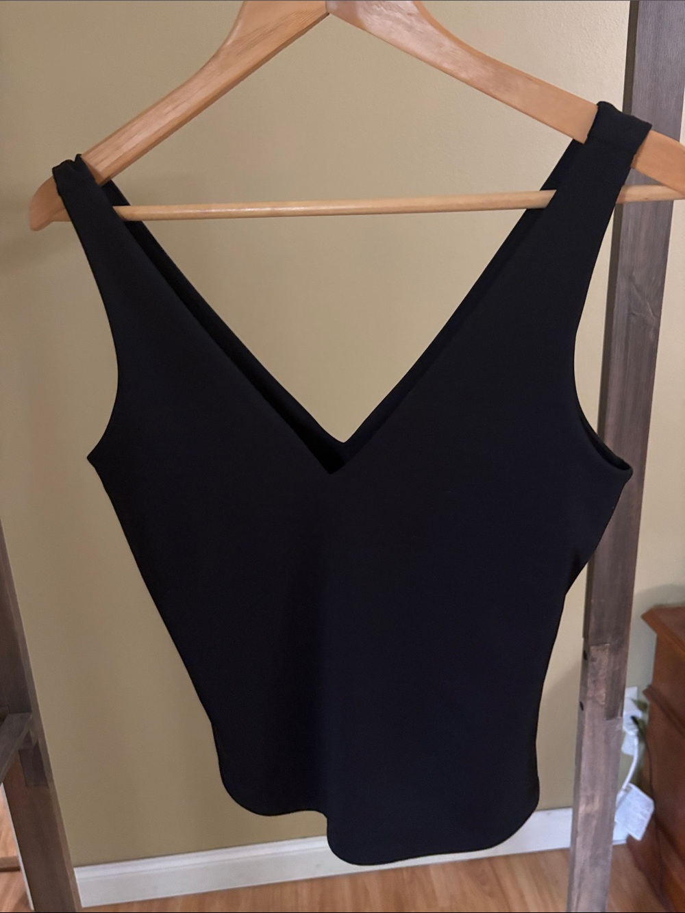 Express Black V-Neck Body Contour Tank